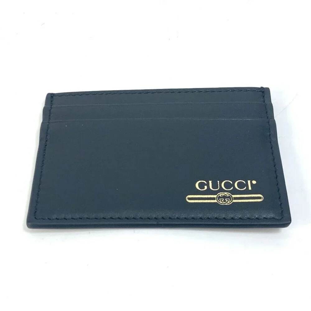 GUCCI logo name card holder Pass case Card Case
